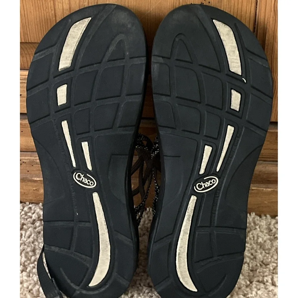 CHACO Strappy ZX/2 Sandals Black Backless Outdoor Sports Trail Slip On W9